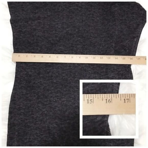 Splendid dark gray draped neck tissue light weight tunic length top.Size M - Picture 6 of 7